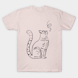 Cute Kitty with String T-Shirt